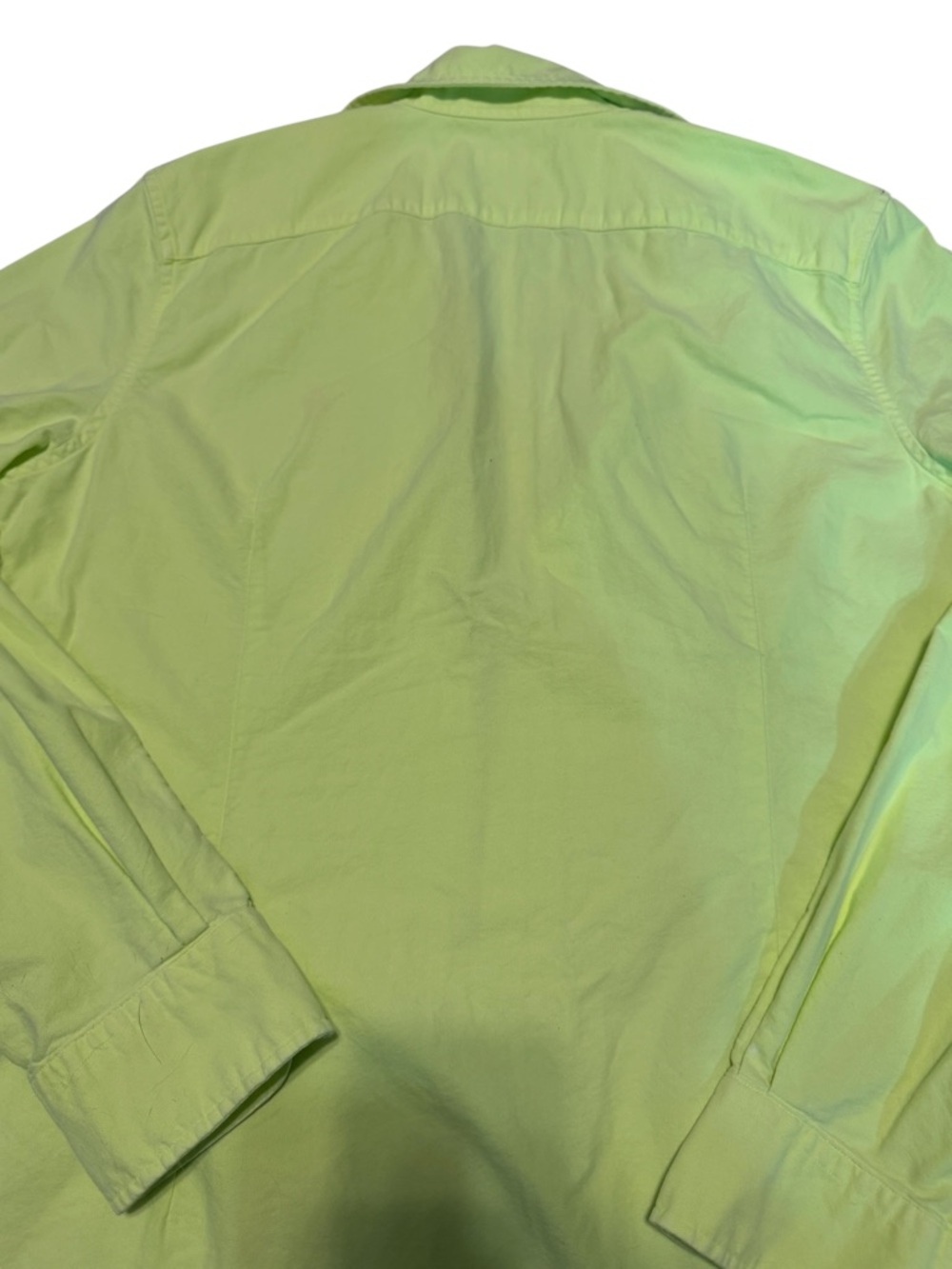 Ralph Lauren Neon Yellow-Green Custom Fit Button Down Shirt Women's Size XL - Picture 11 of 16